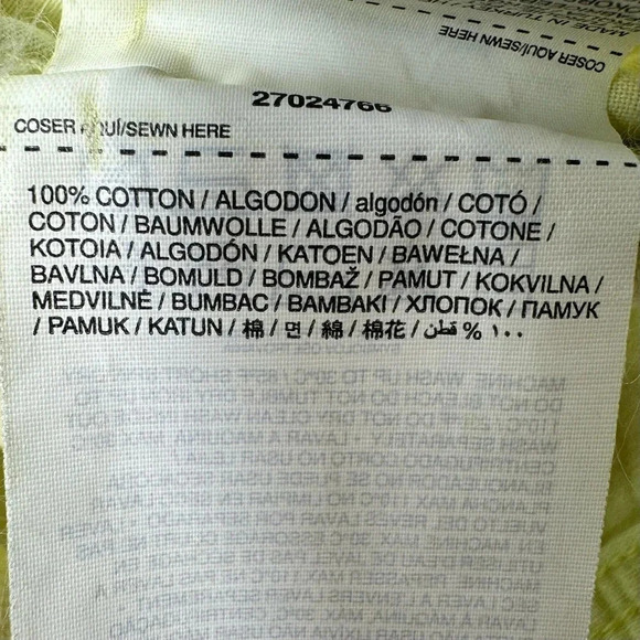 Mango Medium-Waist Denim Shorts Plus Size 14 Raw Hem Button Fly Neon Yellow MNG - Picture 11 of 12